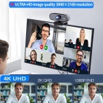 EXHQDR UHD 4K USB 웹캠, 120 ° 광각 렌즈, 수동 초점, 업그레이드 모델,  이 플러그 앤 플레이 컴퓨터 주변기기 : 배곧종합상사