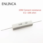 10pcs 5W 10W BPR56 세라믹 저항기 0 1 10k 옴 33R 1R 10R 100R 22 33 10 100 1K 시멘트 저항 : 라피드글로벌쇼핑