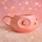 세라믹 400ml 별이 빛나는 하늘 머그컵 - 반짝이는 컬러풀 스타 컵 창의적인 생일 선물 휴대용 : 나래무역통상