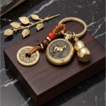 12지신 띠별 액막이 키링 행운 재물 수호신 운수대통 오복 부적 열쇠고리 : 몽글연구소