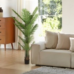 대형 인테리어 조화화분 인조나무 아레카야자 + 라탄바구니 세트 : 신란트레이드 주식회사