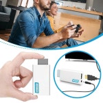 WII TO HD 1080P 컨버터 오디오 어댑터 PC 디스플레이 HDTV 모니터 5MM White : 백억부자트레이드