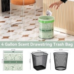 LJIACLEA 4갤런 드로스트링 쓰레기 봉투 217 카운트 쑥 향이 나는 욕실 작은 : 로지스팜
