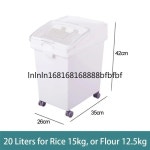 상업용 F8890 재료 보관용 바퀴 달린 폴리프로필렌 재질 밀가루 상자 : 퍼헬시