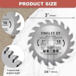 목재 플라스틱 PCV 아크릴 합판 목공용 절단용 3인치 원형 톱날 FINGLEE DT (3PCS 3inch 18T)) : 로지스팜