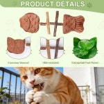 3PCS 피쉬 본 고양이 , Purrident - 고양이 u2019s , 피쉬 본 모양 고양이 이빨, 나무 고양이 이빨 청소 스틱, 천연 피쉬 본 고양이 , 내구성... 