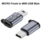 타입-C에서 마이크로로, 마이크로에서 타입-C로, 미니 USB로, USB 어댑터, 암에서 수로 480Mbps 데이터 전송용 : 올라운드종합몰