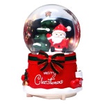 크리스마스 선물 소녀 뮤직 평화로운 결정구 박스 소년 산타클로스 장식 회전하는 1 서 있는 인형 음악 컬러 조명 흔들리는 눈 : 다담았다