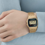 카시오 CASIO A159WGEA-1D 남자 여자 메탈밴드 시계 : 똑딱와치