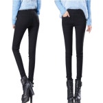 출근 오피스룩 융털 기모 트레이닝 작업바지 일팬츠 2중보온 슬림 일자핏 스판밴딩 여성 : 발효커피