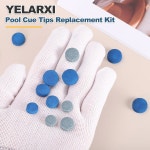 소 키트 큐 풀 팁 당구장 옐락시 교체 가죽 팁, Blue 9mm : YUYU10