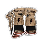 3PCS 정직한 리빙 라인 로얄 스티커 정비사 전기 폴 라인맨 선물 파워 워커를 위한 노트북 병 전화 카 하드햇 블루 칼라 데칼 3 : 쿠비아 스토어