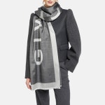 [시즌] 지방시 로고 울 블랜드 스카프 그레이 머플러 GW7020 J5345 : 런던타임LONDONTIME