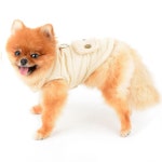 스몰리_럭키_스토어 플리스 안감 도그 코트, D링과 퍼지 칼라가 있는 작고 단단한 애완동물 재킷, 추운 날씨 강아지 조끼 따뜻한 겨울 치와와 요키... 