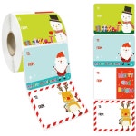 200 500 PCS 크리스마스 태그 선물용 자체 접착 선물 포장지 생일용 이름 라벨 H0867 200pcs : 마을살림상점