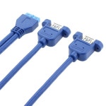 2 포트 USB 3.0 유형 A 암 - 20핀 헤더 암 어댑터 케이블 코드 0.5m : 가장의구대