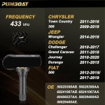 433Mhz TPMS 사전 프로그래밍 타이어 센서 핏 크라이슬러 300(09-19)타운 컨트리(11-16)olf Dodge Journey(10-20)챌린저(10-20)Durango... 