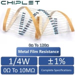 100 47 10 12 91 62 4W 필름 금속 저항기 33 50 22 82 110 컬러 100Pcs 1 3R : 더모어가스터