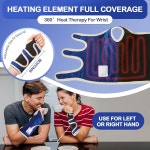 손목 통증을 위한 JOBYNA 온열 패드, 30S 고속 온열 손목 랩, 86-158 , 10-90분 자동 차단, 관절염, 손목 터널 완화, 염좌 트리거... 