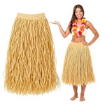 라피아 잔디 스커트 하와이안 비치 파티용 인치 루우 훌라 허리 밴드 조절 가능한 할로윈 4 : 로고스컴퍼니