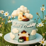 견우재 구름케이크 강아지 생일케이크 : 견우재 수제간식 - 순수