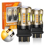 SEALIGHT 3157 스위치백 LED 2025 최신 LED 전구 듀얼 컬러 앰버 옐로 : 포레인픽