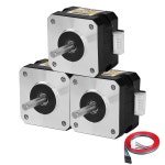 YEJMKJ 3팩 네마 17 스테퍼 모터 2상 u200C 28Nm 39 65온스 인치 고토크 바이폴라 28mm 6A 4리드 샤프트 24mm 5mm 42 케이블 1M 3D 프린터... 