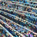 [한국전통문양원단]  K마스터피스시리즈 72번째  오색영롱 호작도 (블랙) : 해피 퀼트