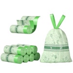 LJIACLEA 4갤런 드로스트링 쓰레기 봉투 217 카운트 쑥 향이 나는 욕실 작은 : 로지스팜