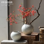 소품 집들이선물   달항아리 장식 엔틱 도자기 빈티지 꽃꽃이 고급 항아리 원형 인테리어 화병 : 구미베어마켓