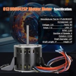 0131F00042SP 송풍기 모터 굿맨 1/2HP 115V 1130RPM을 대체하여 여러 아마나 자니트롤 유닛에 적합 : 비엘엠