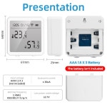 Tuya 스마트 WiFi 온도  습도 센서 실내 온도계(LCD 디스플레이 포함) Alexa Google Home 지원 : 미르상사몰