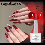에스제이네일(SJ NAIL) | SJP 15ML 할로윈 레드 오션 캣아이 젤 네일 폴리쉬 글리터 유리 비즈 마그네틱 : CompanySON