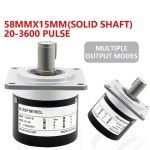 xvfspwp 증분 15mm 58mm ab 플랜지 10-1024-2048-3600 스위치 npn 샤프트 5-24vdc(zsf5815-20ppr, 광학 엔코더 컬렉터) 2상 ppr... 