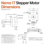 YEJMKJ 3팩 네마 17 스테퍼 모터 2상 u200C 28Nm 39 65온스 인치 고토크 바이폴라 28mm 6A 4리드 샤프트 24mm 5mm 42 케이블 1M 3D 프린터... 