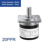 플랜지 2상 스위치 엔코더 58mm 10-1024-2048-3600 광학 출력(8-24v)) 구동 ppr xvfspwp 5-24vdc(zsf5815-20ppr, 15mm 증분 ab... 