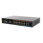 넥스트유 POE418SFP-GTP 16포트 10/100Mbps POE+185W 스위치허브 : 용산이지네트워크