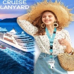 방수 카드 홀더가있는 선박 CrideCards 용 개폐식 크루즈 매는 밧줄 세트 목 키 체인 스트랩 Credenciales 매는 밧줄 : 퓨처에센셜