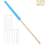 1세트 금속 접종 루프 미생물학 테스트를 위한 재사용 가능한 실험실 도구 배양 : 선업공덕