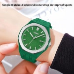 남성용 실리콘 리딩 방수 스포츠 캐주얼 패션 아날로그 쿼츠 야광 선물 블랙 손목시계 G9286black : 호라니네