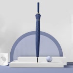 메이춘 대형 우산 24리브 강력 방풍 유리섬유 범버솔 긴 손잡이 수동 비즈니스 골프 범버슈트 아웃도어 여성 남성 다양한 색상 KS46 7-Blue... 