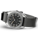 해밀턴 카키 항공 조종사 기계식 남성용 시계, 36mm x 33mm 스테인리스 스틸 케이스, 스위스산, 남성용 블랙 다이얼 아날로그 손목시계, 100m... 