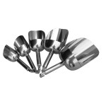 대형 업소용 스쿱 얼음삽 커피 팝콘 주걱 스쿠퍼 사각 원형 PC / 라운드 사각스쿠프 중 : 도매파크77