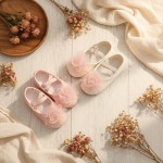 유아 발레슈즈 여아 핑크 아동 발레토슈즈 아기 키즈 문센 코사지 : 로코 스토리