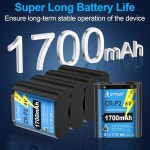 아트만 CRP2 배터리 5팩 1700mAh 대용량 6V 리튬 포토 손전등 보안 시스템 : 골드액트샵
