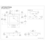 킹스턴 브라스 LBT25227W34 컨티넨탈 베니티 싱크탑, 화이트 25 19 x 22 06 6, 1 카운트 1 Count White : 피치라이프63