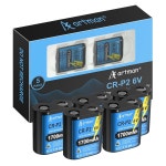 아트만 CRP2 배터리 5팩 1700mAh 대용량 6V 리튬 포토 손전등 보안 시스템 : 골드액트샵
