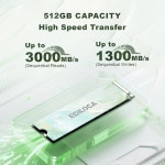 Ediloca 512GB NVMe M.2 SSD PCIe Gen 3x4 최대 3000MB 2TB : 아이템루나
