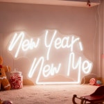 나 네온사인, 거실 침실 파티 홈 월 테이블을 위한 밝은 흰색 테마 장식, 축제 장식 USB 전원 화이트 LED 라이트 업 레터 사인, 15 1 x... 