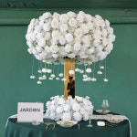 웨딩 장식 화이트 시리즈 인조 꽃 장식 홈 데코 테이블 센터피스 캔들 플로랄 J2795 : 오모아유통